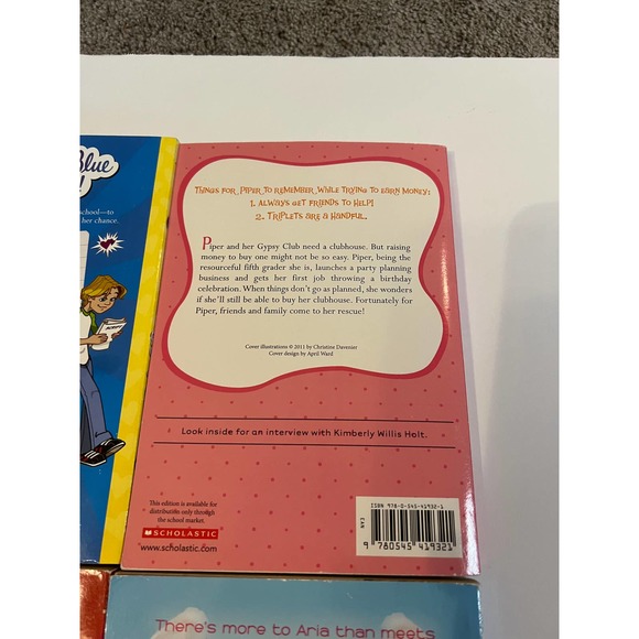 Lot 4 Young Girl Chapter Books Scholastic Tina Wells Kimberly Holt Tween - Picture 10 of 10